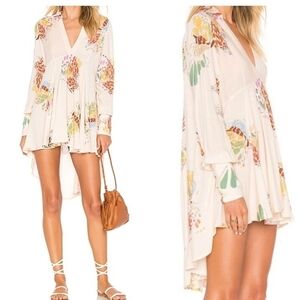 FREE PEOPLE Field Of Butterflies Tunic in Ivory Size XS
